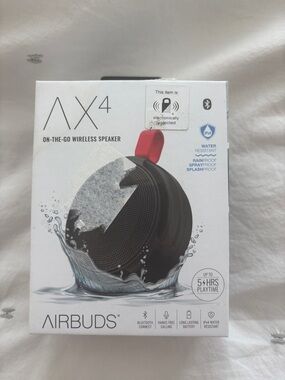 Airbuds AX4 Wireless Speaker Music Water Resistant Accessories Bike Beaches